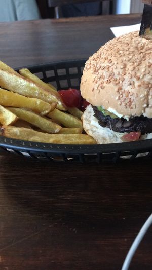 Burger named Frijola 🤤😍 at Vg Burger in Santiago