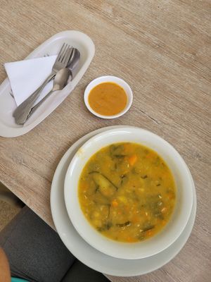 sopa del dia at Loto Azul Vegetariano in Bogota