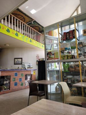 the inside at Loto Azul Vegetariano in Bogota