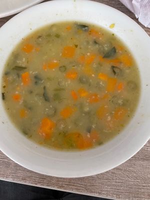 Vegetable Soup at Loto Azul Vegetariano in Bogota