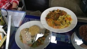 2 lunch options. big!! at Loto Azul Vegetariano in Bogota