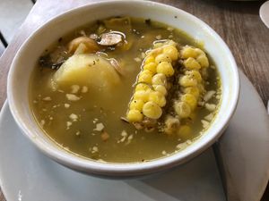 Ajiaco  at Loto Azul Vegetariano in Bogota