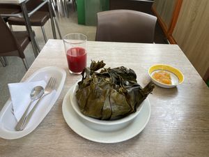 Tamale  at Loto Azul Vegetariano in Bogota