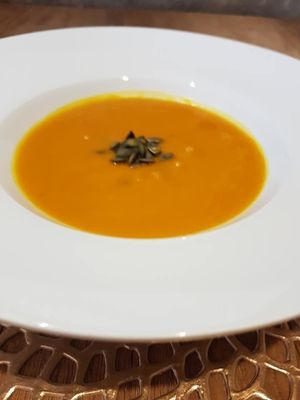 Hokkaido creamy soup at Pizza Boss & Boss Burger in Bratislava