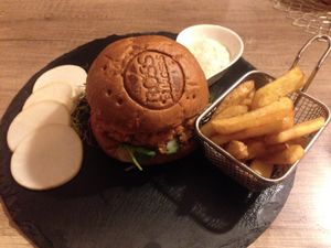 Vegan burger at Pizza Boss & Boss Burger in Bratislava