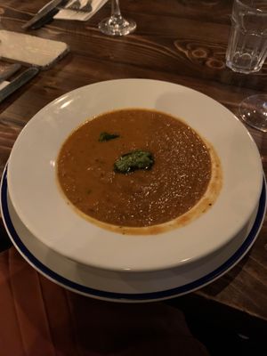 Tomato & basil soup  at The Cambridge Brew House in Cambridge