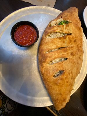 Vegan Calzone at Mellow Mushroom in Mesa