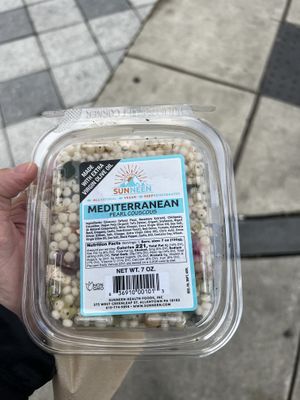 Mediterranean pearl couscous salad was excellent    at MOM's Organic Market in Philadelphia