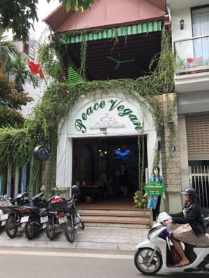 Street side at Peace Vegan -  West Lake in Hanoi