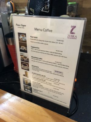 Coffee with cows milk! Careful when you order at Peace Vegan -  West Lake in Hanoi