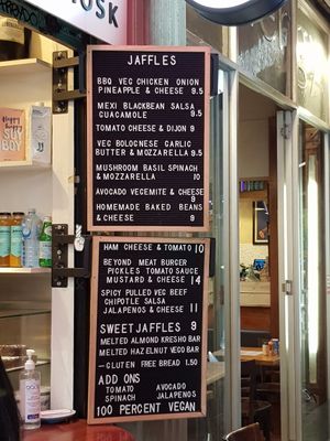 The menu - 24th Nov 2020 at Union Kiosk in Melbourne