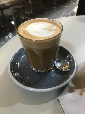 Oat milk latte  at Union Kiosk in Melbourne