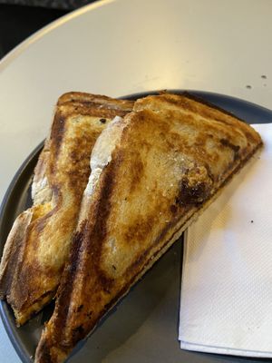 My toastie! Cheese, vegemite and avocado  at Union Kiosk in Melbourne