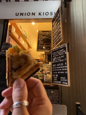 My toastie at Union Kiosk in Melbourne