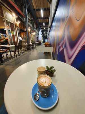 Almond latte at Union Kiosk in Melbourne