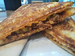 Spicy beef, salsa, cheese at Union Kiosk in Melbourne