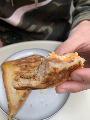 Breaky toastie   at Union Kiosk in Melbourne