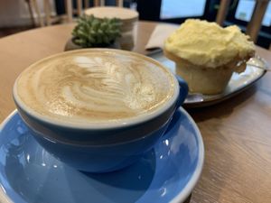 Soy flat white  at Union Kiosk in Melbourne