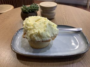 Tasty coconut muffin  at Union Kiosk in Melbourne