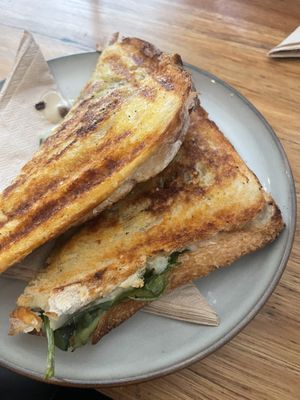 Mushroom, basil and spinach  at Union Kiosk in Melbourne