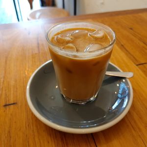 Iced oat latte at Union Kiosk in Melbourne