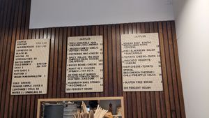 Menu as of June 2023 at Union Kiosk in Melbourne