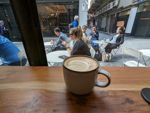 Coffee at Union Kiosk in Melbourne
