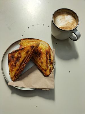 Current special - BBQ hoisin pork with pickled onion and carrot, get it before it's gone 😍 at Union Kiosk in Melbourne