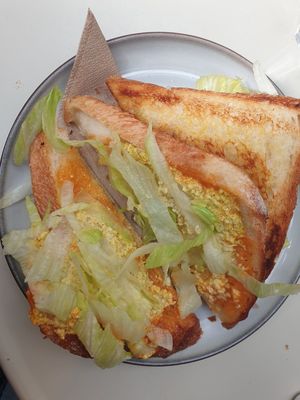 Curried Egg Sandwich at Union Kiosk in Melbourne