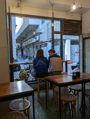 Nice seating area at Union Kiosk in Melbourne