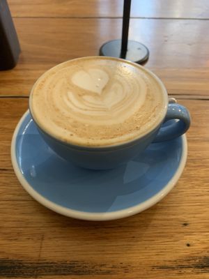 Delicious soy flat white  at Union Kiosk in Melbourne