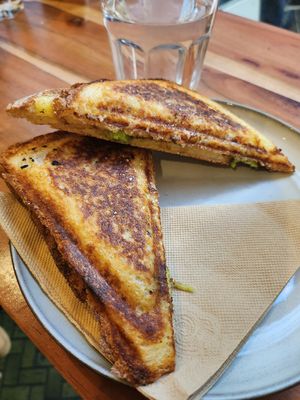 Avo vegemite cheese at Union Kiosk in Melbourne