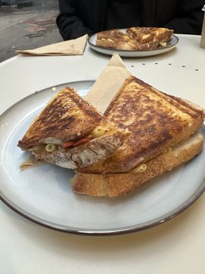 Mac and Cheese + Pepperoni Toasted Sandwich  at Union Kiosk in Melbourne