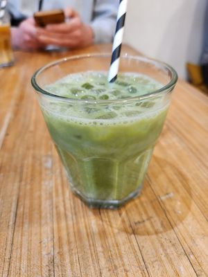 Iced matcha (soy milk) at Union Kiosk in Melbourne