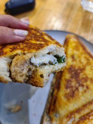Chicken, veg and spinach at Union Kiosk in Melbourne
