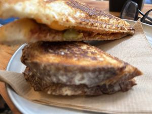 Delicious Beyond Meat toastie 👌🏽  at Union Kiosk in Melbourne
