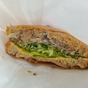 Chkn salad sandwich at Union Kiosk in Melbourne