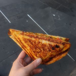 mexi bean jaffle with guac and salsa at Union Kiosk in Melbourne