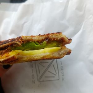 avo vegemite + cheese at Union Kiosk in Melbourne