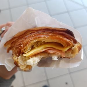 ham and cheese croissant ! flaky at Union Kiosk in Melbourne