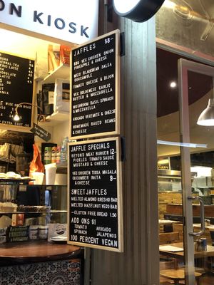 $8 jaffles new price and menu 2019 April at Union Kiosk in Melbourne