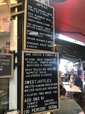 Menu at Union Kiosk in Melbourne