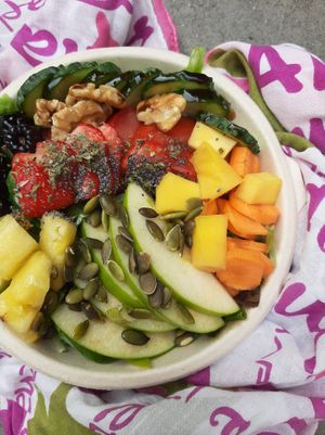 Mixed salad at Britta Take Away in Riomaggiore