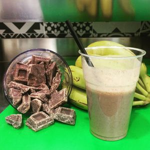 Choco banana smoothie! at Britta Take Away in Riomaggiore