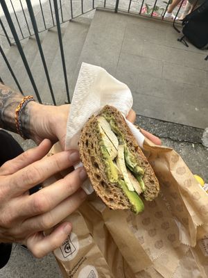 Smoked tofu sandwich  at Britta Take Away in Riomaggiore