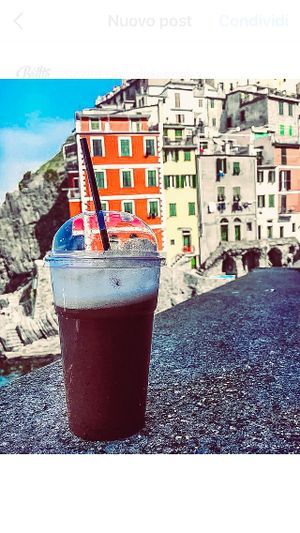 Drink your smoothie at the sea ?  at Britta Take Away in Riomaggiore