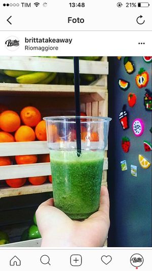 Green smoothie  at Britta Take Away in Riomaggiore
