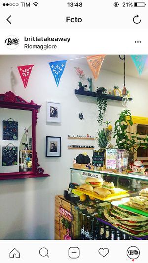 The inside   at Britta Take Away in Riomaggiore