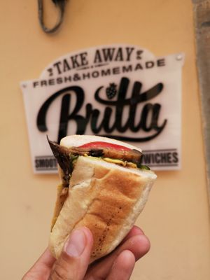 Britta sandwich at Britta Take Away in Riomaggiore