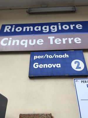 Train at Britta Take Away in Riomaggiore